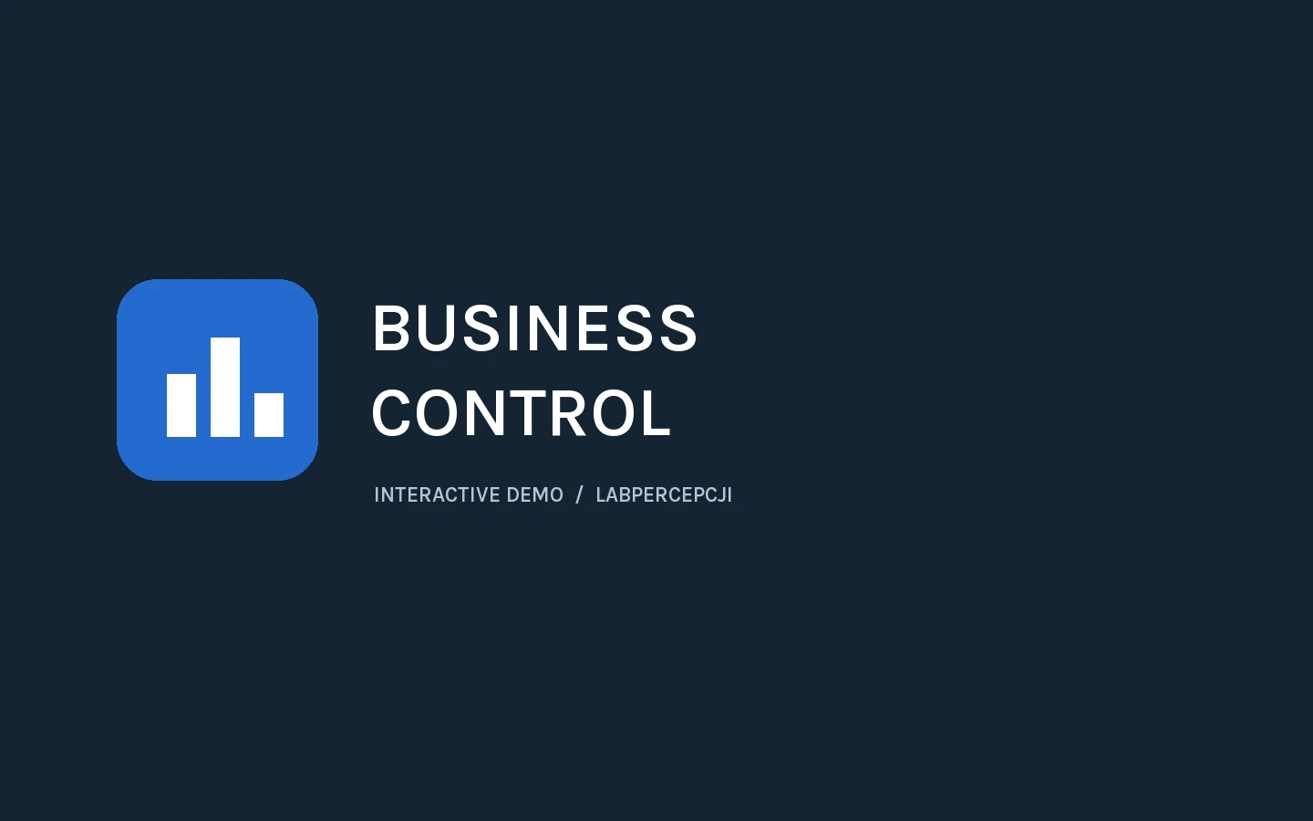 BUSINESS CONTROL — znak demonstratora LAB PERCEPCJI