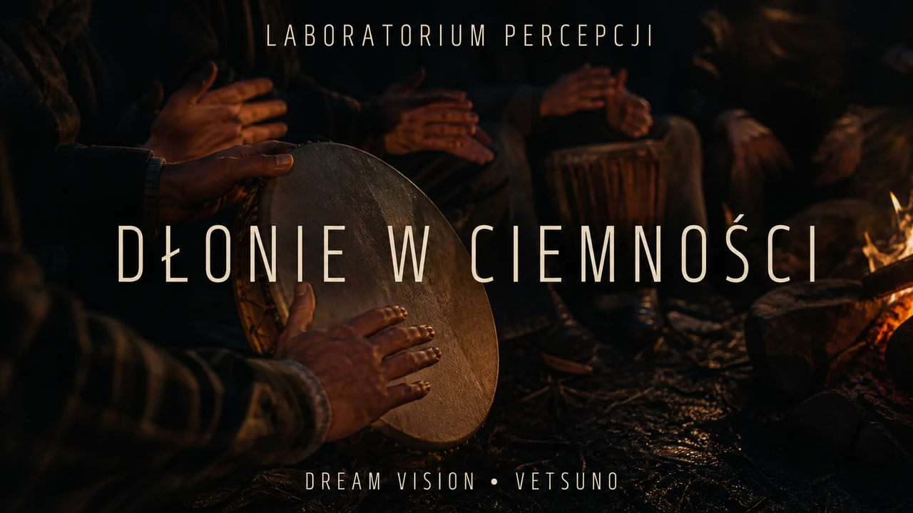Εικαστικό του KRĄG BEZ CENTRUM — DŁONIE W CIEMNOŚCI
