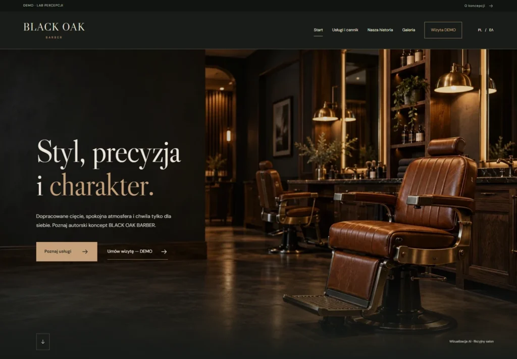 BLACK OAK BARBER — premium strona dla barbera