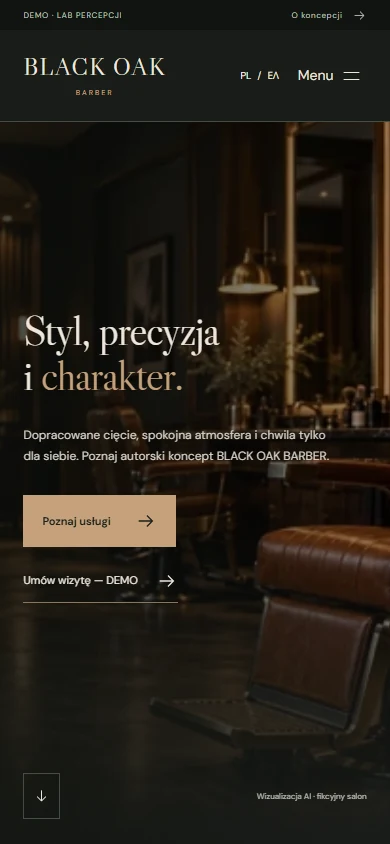 BLACK OAK — widok mobilny