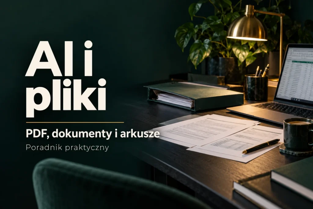 Okładka poradnika: Co AI potrafi zrobić z PDF, Wordem, Excelem i innymi plikami