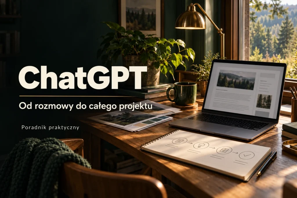 Okładka poradnika: ChatGPT od rozmowy do pracy nad całym projektem