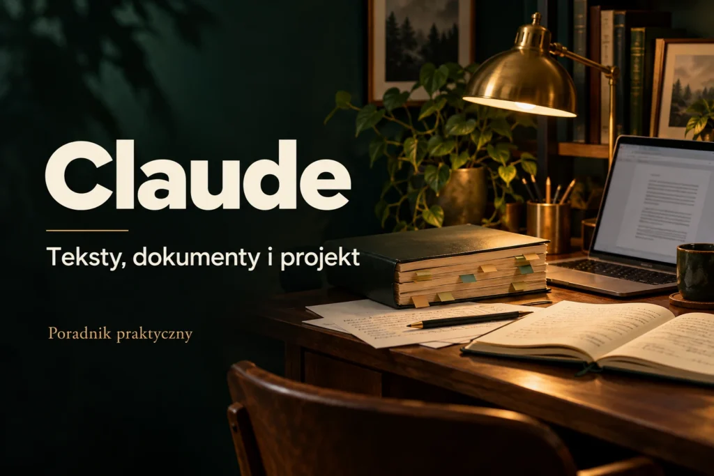 Okładka poradnika: Claude — długie teksty, dokumenty i praca nad projektem