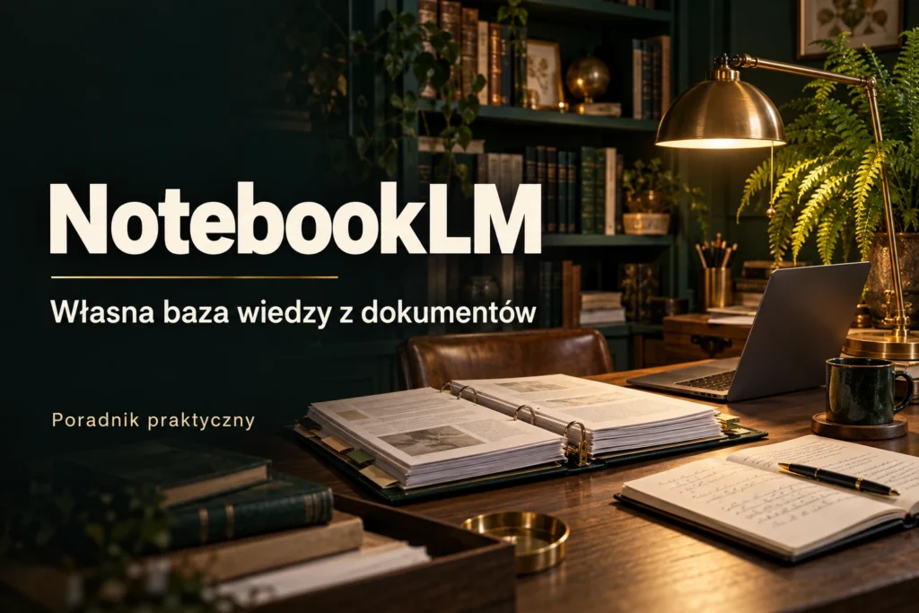 Okładka poradnika: NotebookLM — własna baza wiedzy z dokumentów