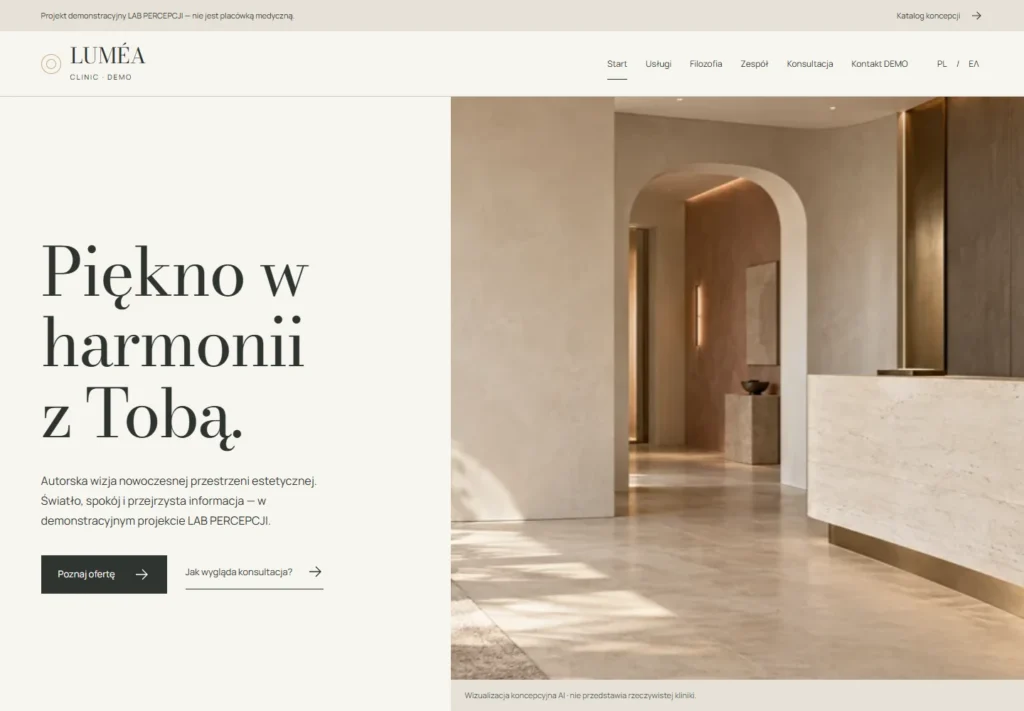 LUMÉA CLINIC — premium strona dla kliniki estetycznej