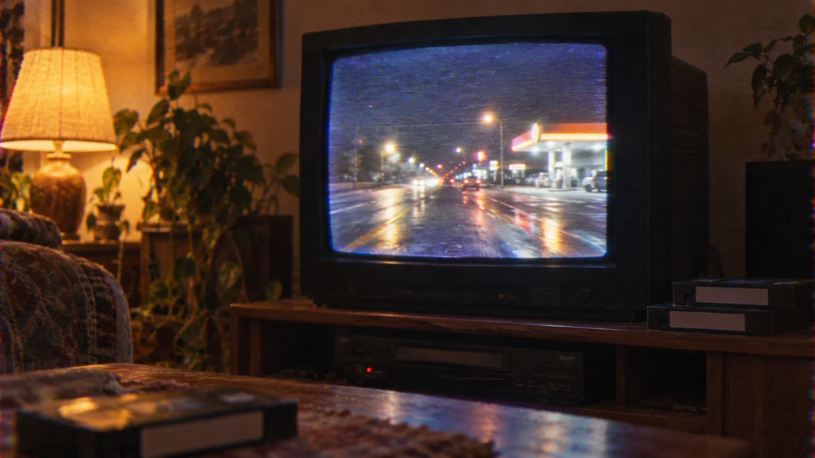 Referencja produkcyjna: Telewizor CRT i kaseta VHS