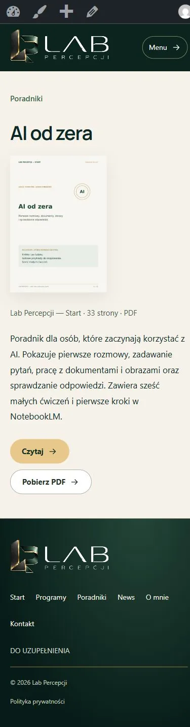 Zrzut projektu — pdf mobile
