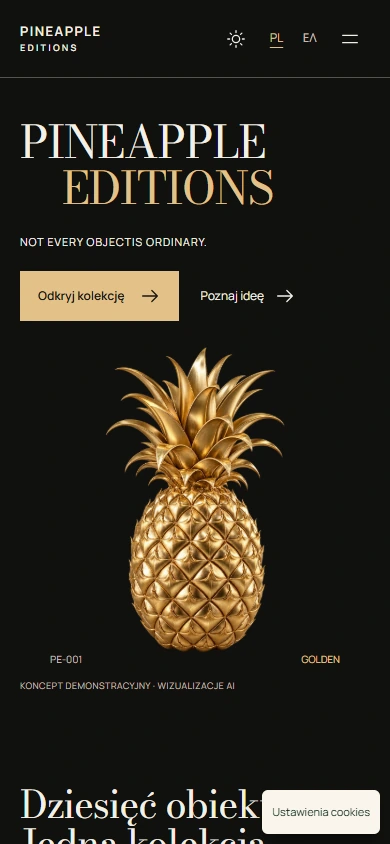 PINEAPPLE EDITIONS — widok mobilny