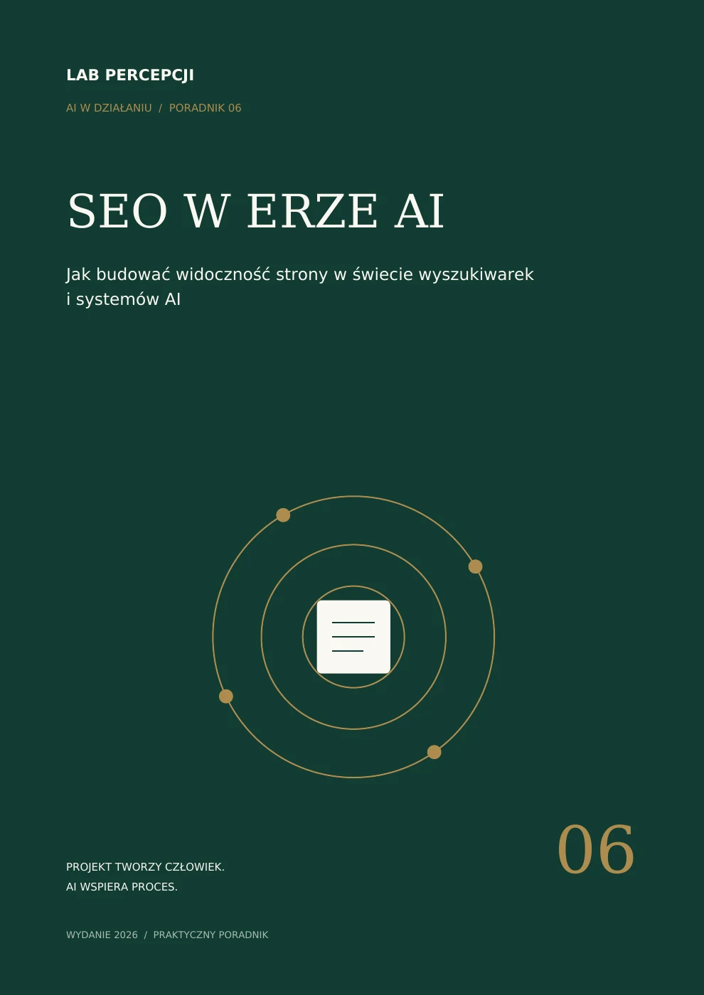 Okładka poradnika: SEO W ERZE AI