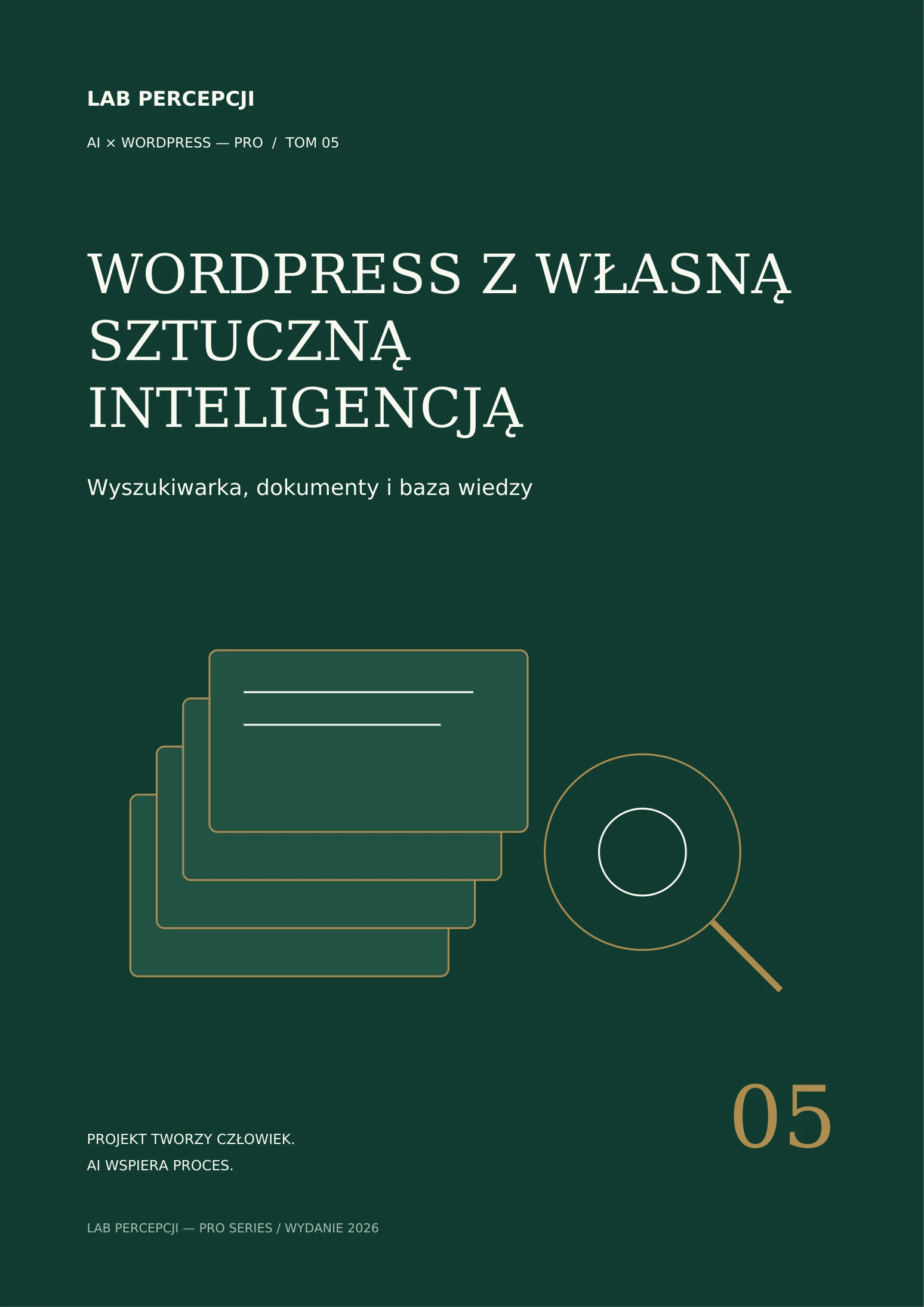 Okładka poradnika: WORDPRESS Z WŁASNĄ SZTUCZNĄ INTELIGENCJĄ