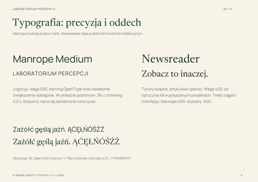 A1 — wybrana plansza księgi znaku, strona 11
