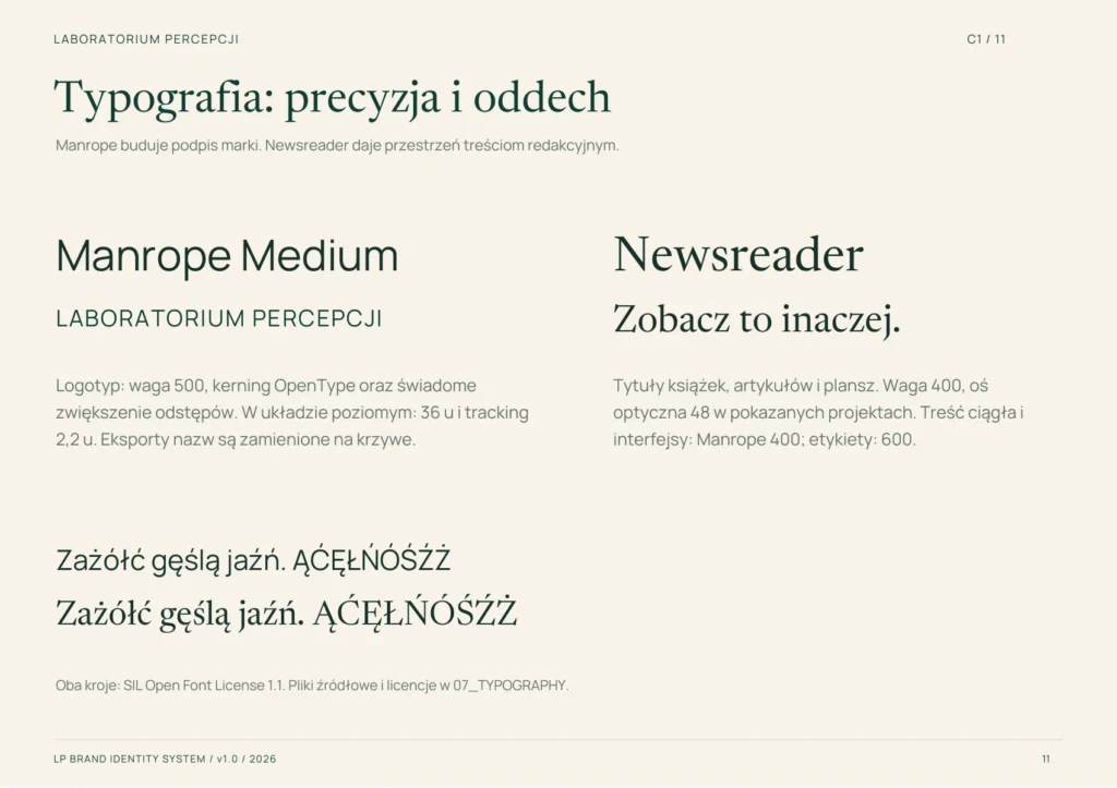 C1 — wybrana plansza księgi znaku, strona 11