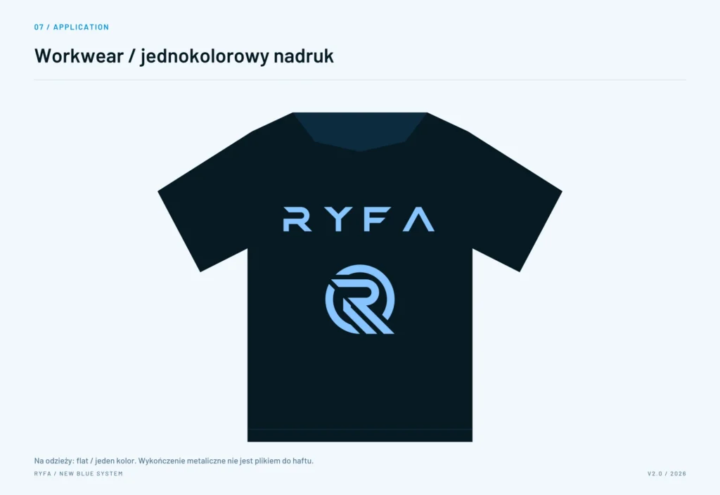 Wizualizacja zastosowania RYFA na odzieży roboczej