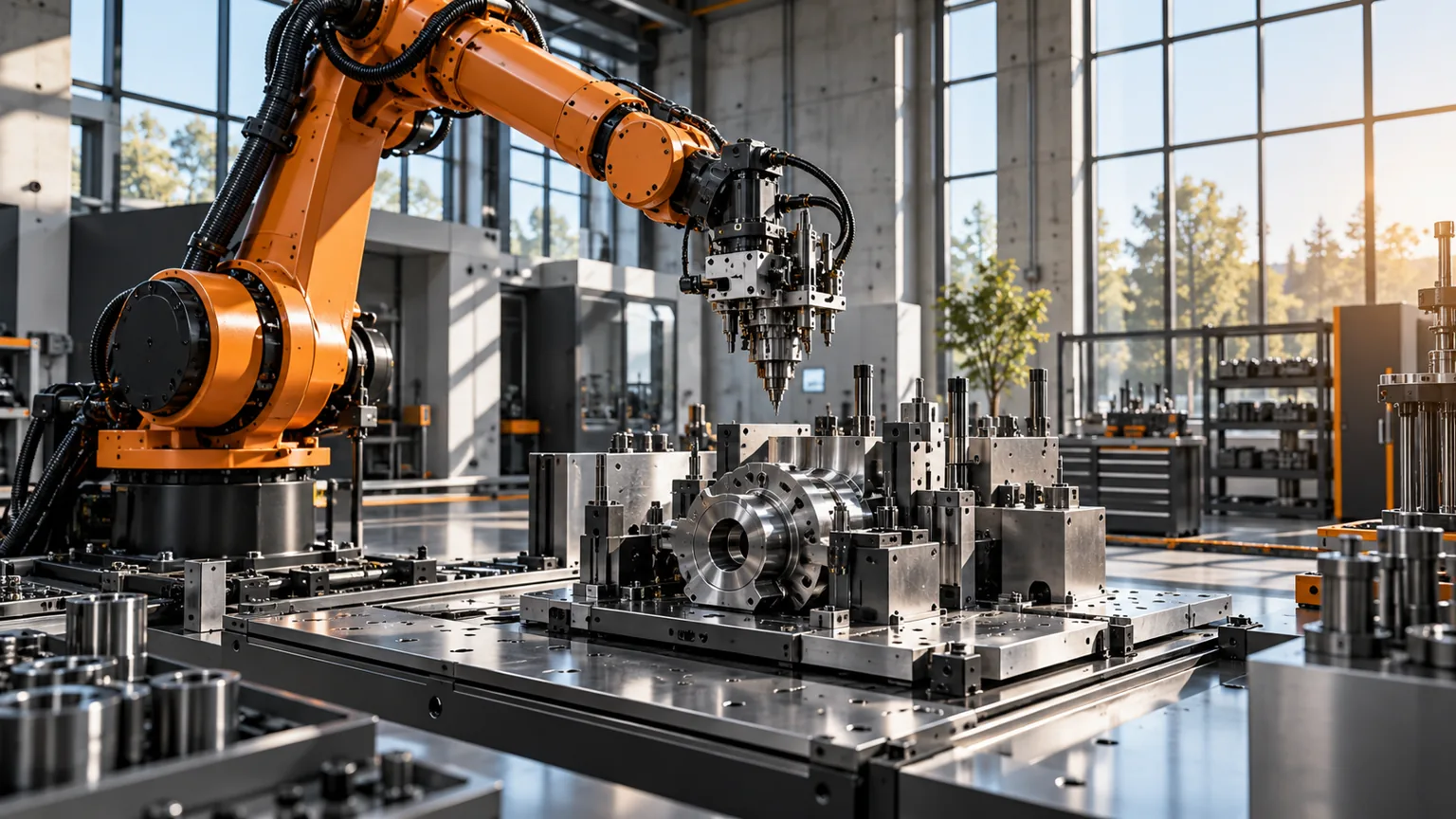 Robot w przepływie detalu — scenariusz demonstracyjny
